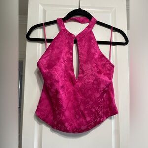 Zara Corset Style Halter Top Pink Large